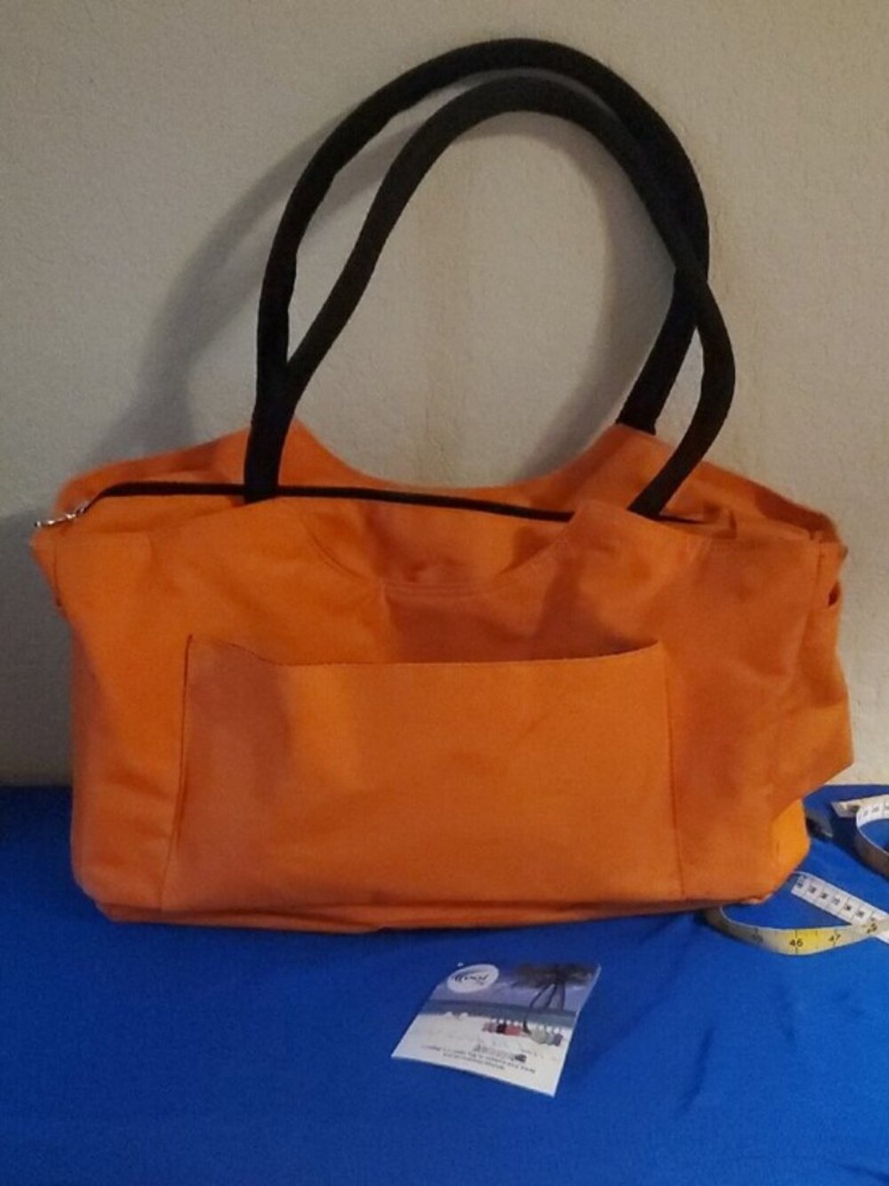 CoolBag Convertible Cooler Beach Tote Backpack Orange Canvas Insulated EUC